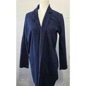 Lucky Brand Open Long Blue Cardigan / Coat Woman's Size Medium